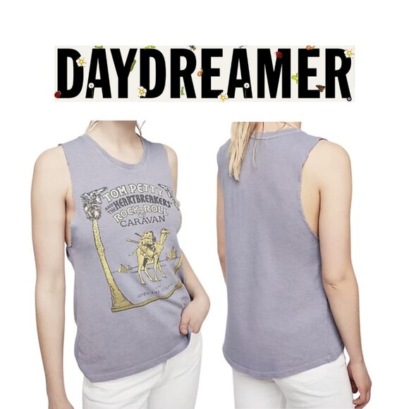 Daydreamer Tom Petty Heartbreakers 87' Band Tour Retro Tee Tank Top Gray M - Picture 1 of 16